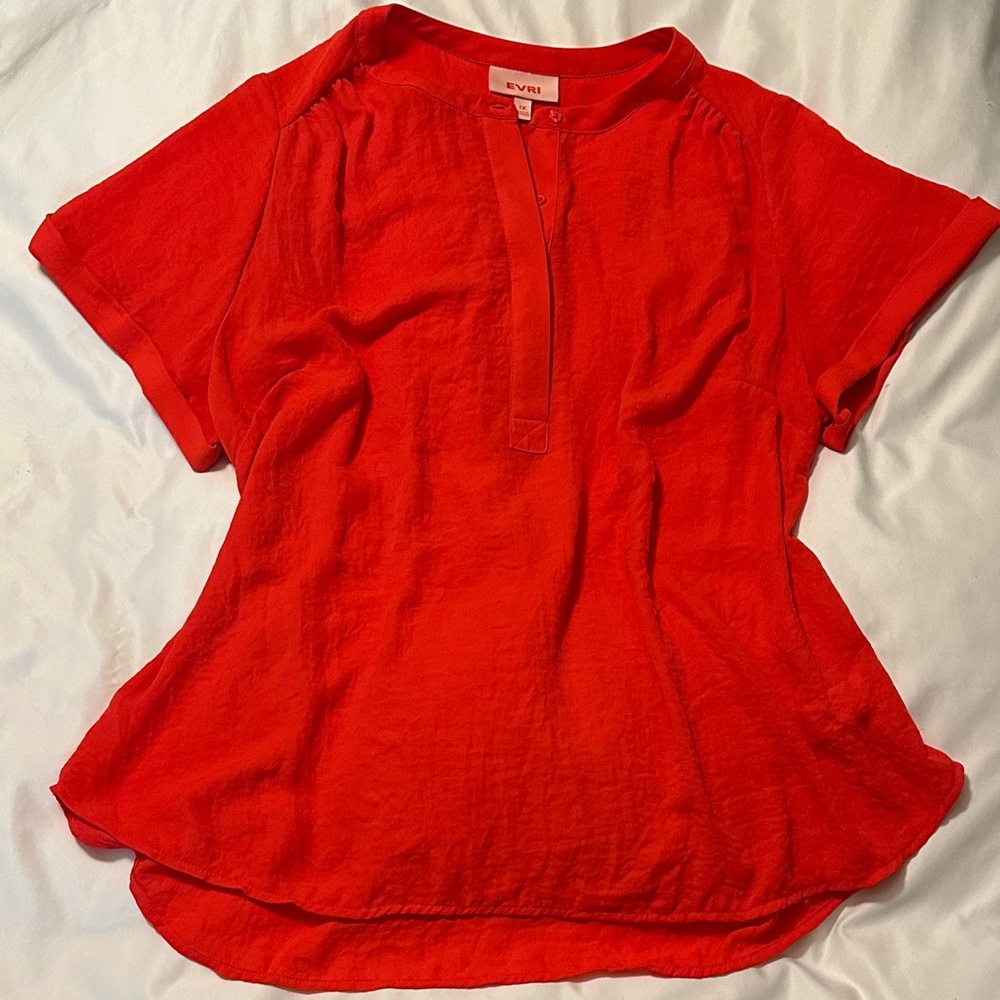 EVRI Bright Coral  Women's Blouse
